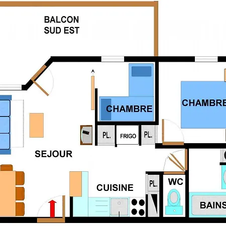 Appartamento Spacieux Pour 6 Avec Balcon Et Parking